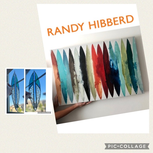 EVEN FLOW CANVAS BY RANDY HIBBERDFREE SURFBOARD SUN CATCHER